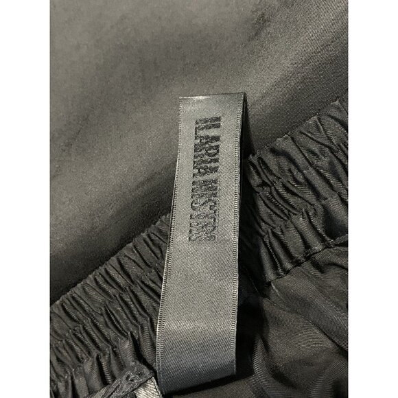 Ilaria Nistri Wide Leg Pants Size 26 Black Silk Trim Drop Crotch Edgy Grunge - Picture 9 of 12